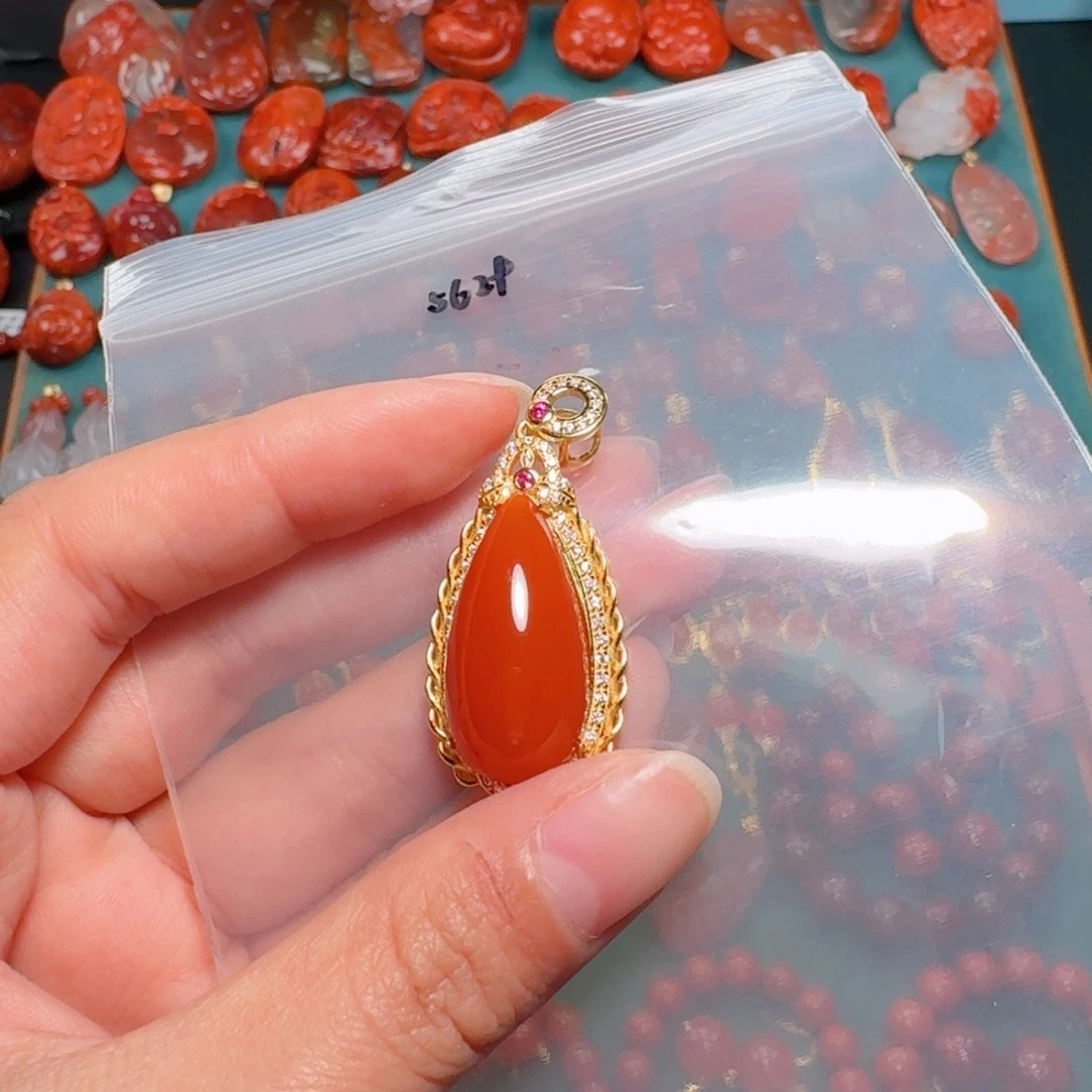 南红玛瑙南红银S925镶嵌