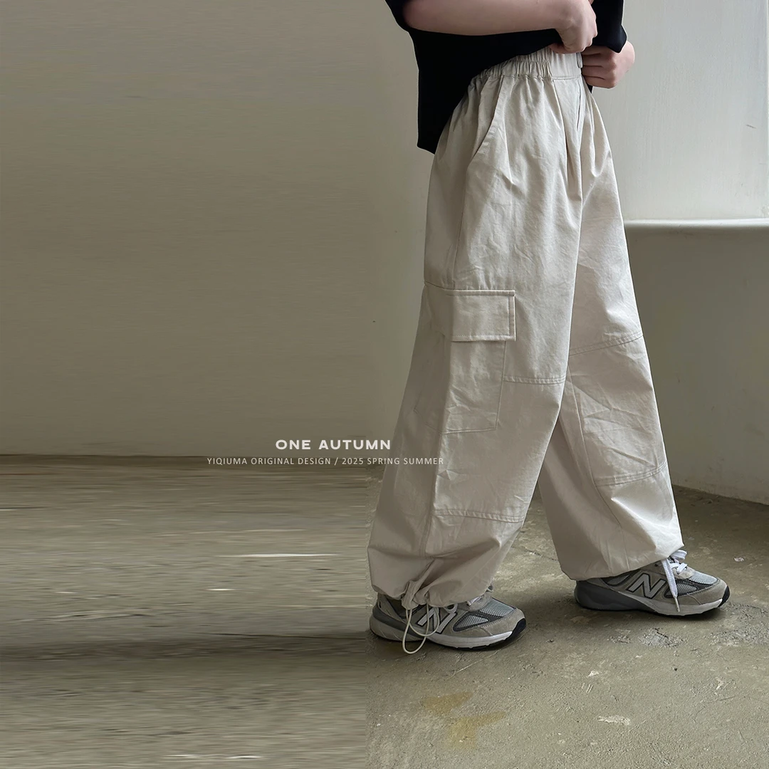 「麦麦秋.MAIMAIQIU」【酷盖工装】凉感宽松直筒工装裤女童夏季休闲裤