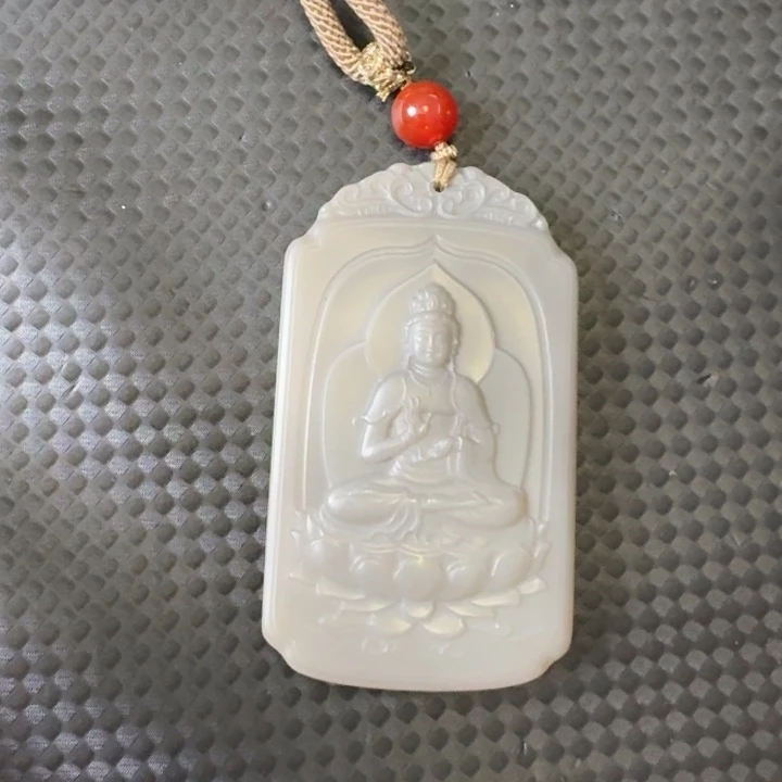 颈饰未镶嵌和田玉帝王紫观音60