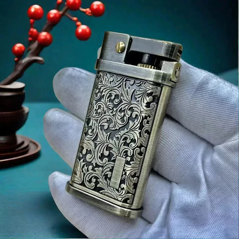 创意唐草复古打火机怀旧老式创意打火机防风个性网红正品打火机