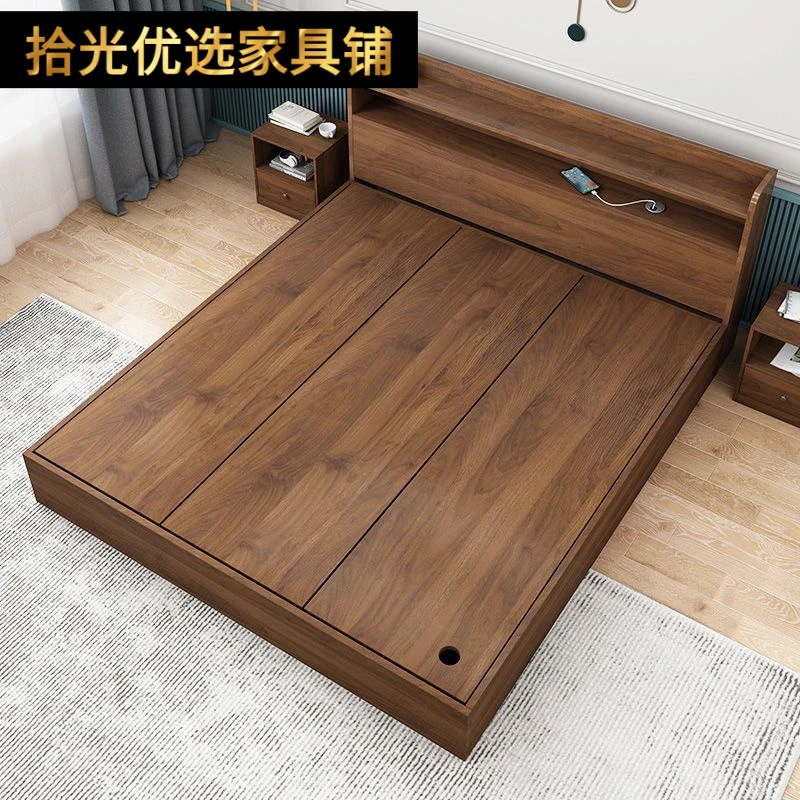 大容量阳台双人床榻榻米主卧现代高箱家用多功能成人1.8收纳储物