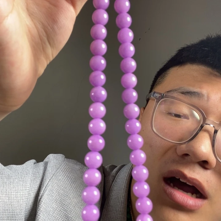 毛衣链未镶嵌翡翠高端时尚10mm紫罗兰毛衣链