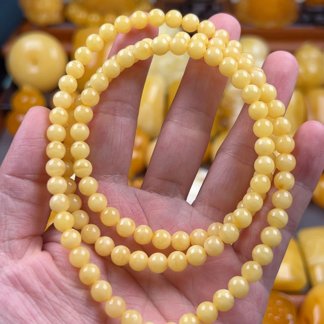 琥珀颈饰未镶嵌纯天然琥珀蜜蜡无优化