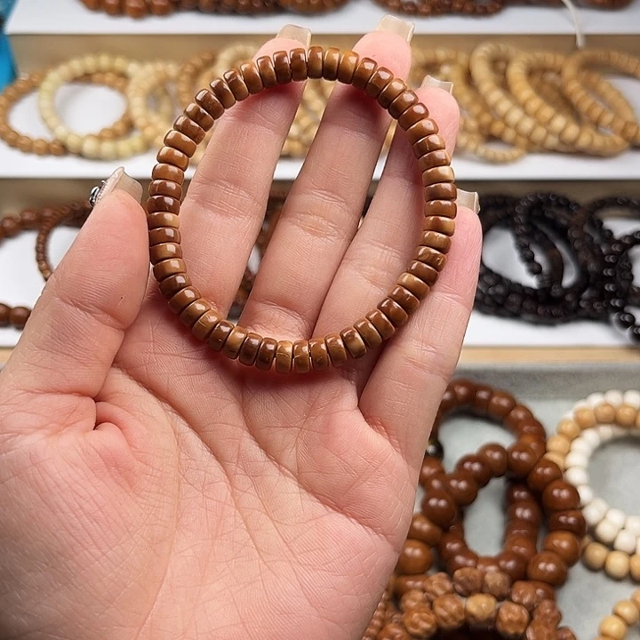 库克手串瑕疵有坑裂3.5*7药片库克单圈手串