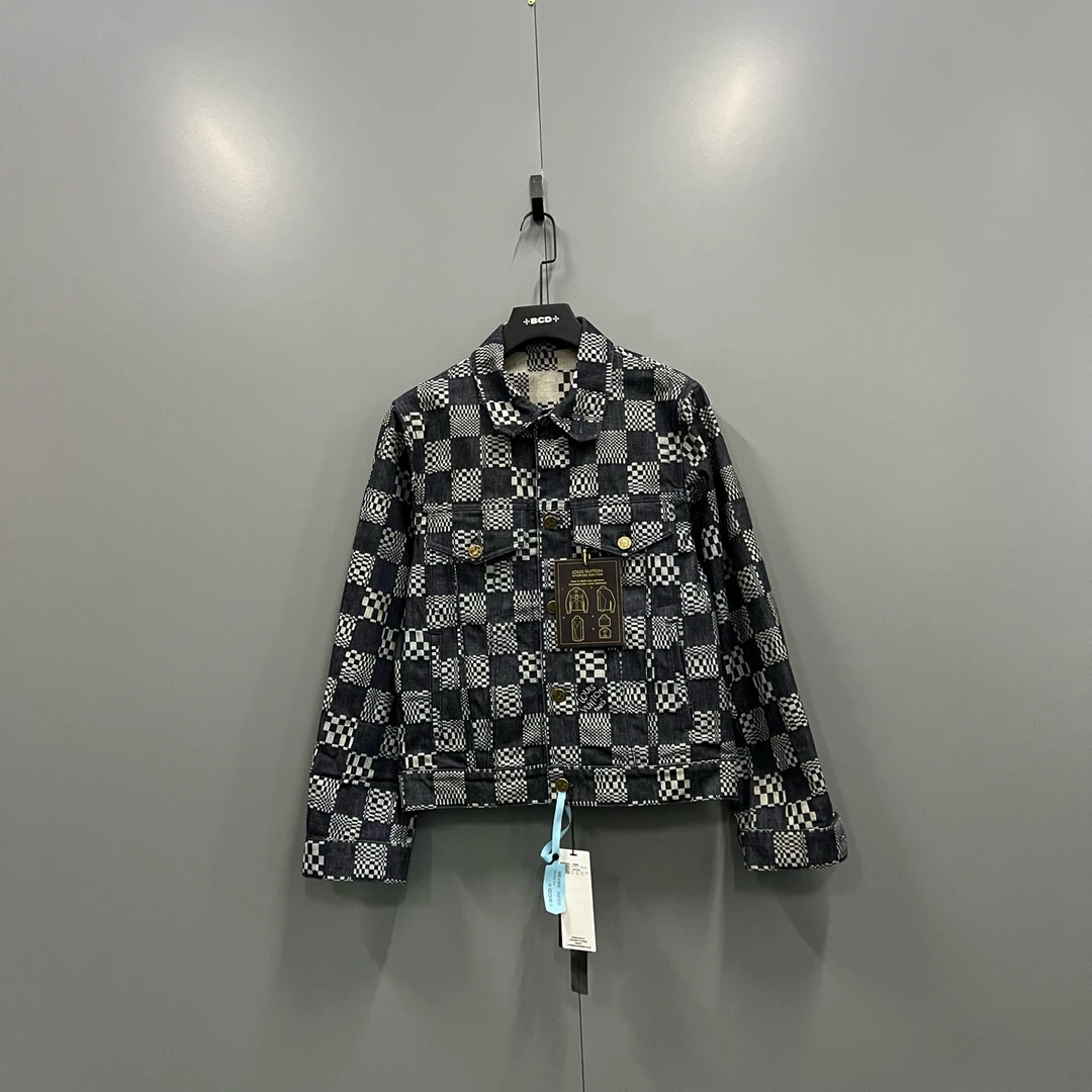 99新 LouisVuitton/路易威登 h925  棋盘格牛仔外套 44码 206590