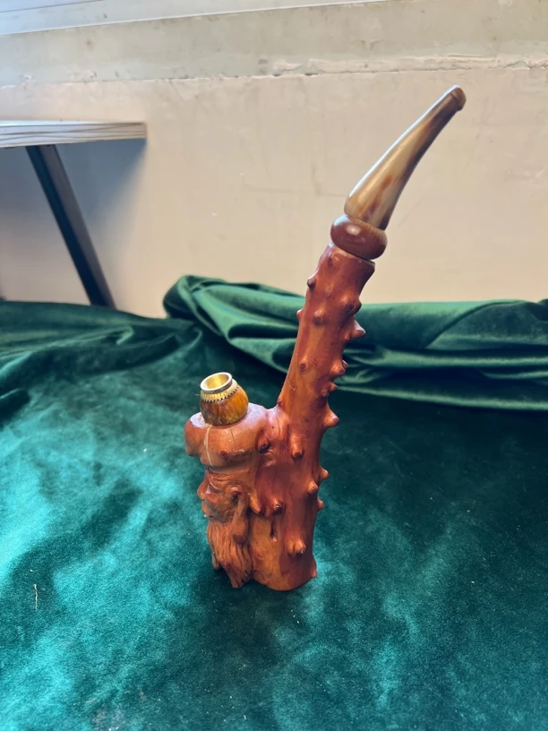 屯堡古玩贵州天然竹根烟斗