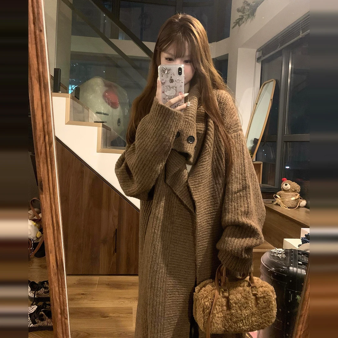 秋冬2025新款女装针织毛衣加厚早秋奶fufu高级感超好看慵懒风上衣