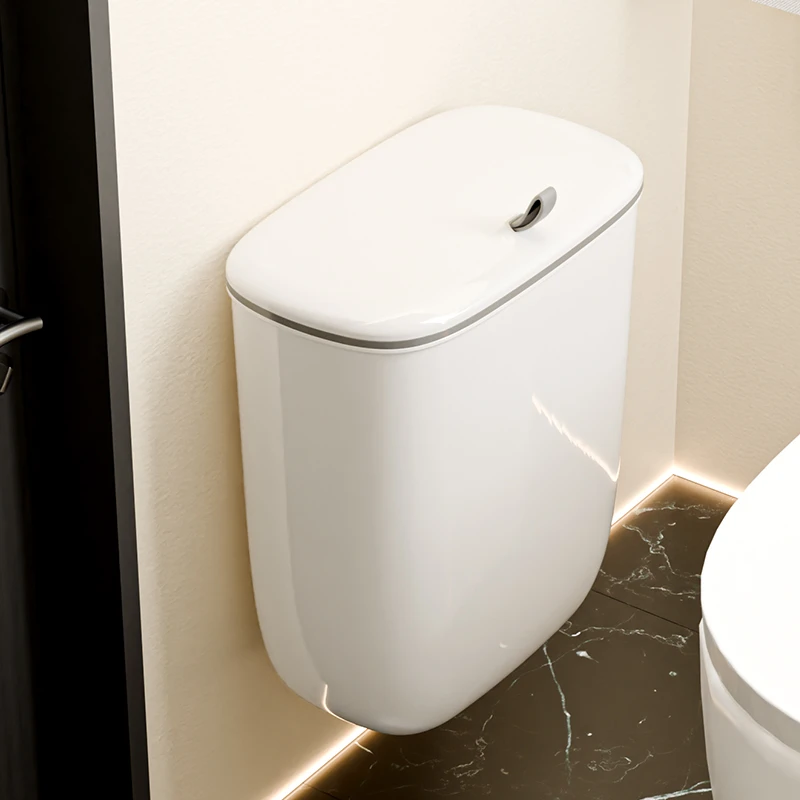 垃圾桶厕所卫生间专用高颜值厨房壁挂式夹缝纸篓收纳新款容量家用