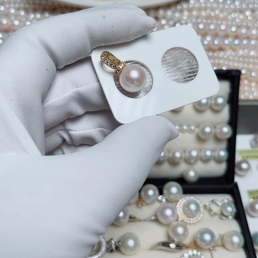 手绳银S925镶嵌淡水珍珠