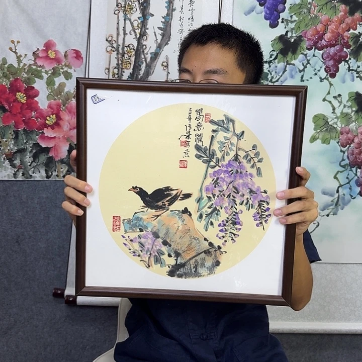 国画纯手绘【41*41】送框