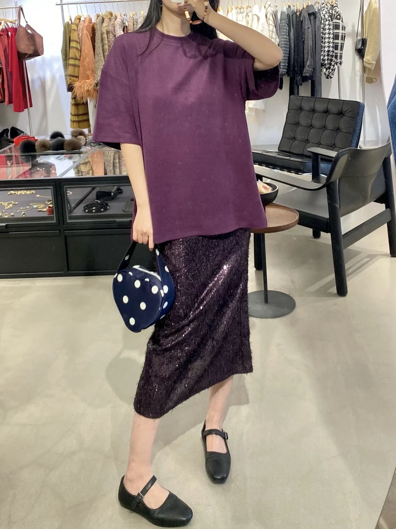 【CHENFREE】春装新款精致轻奢风显瘦百搭气质流苏亮片半裙