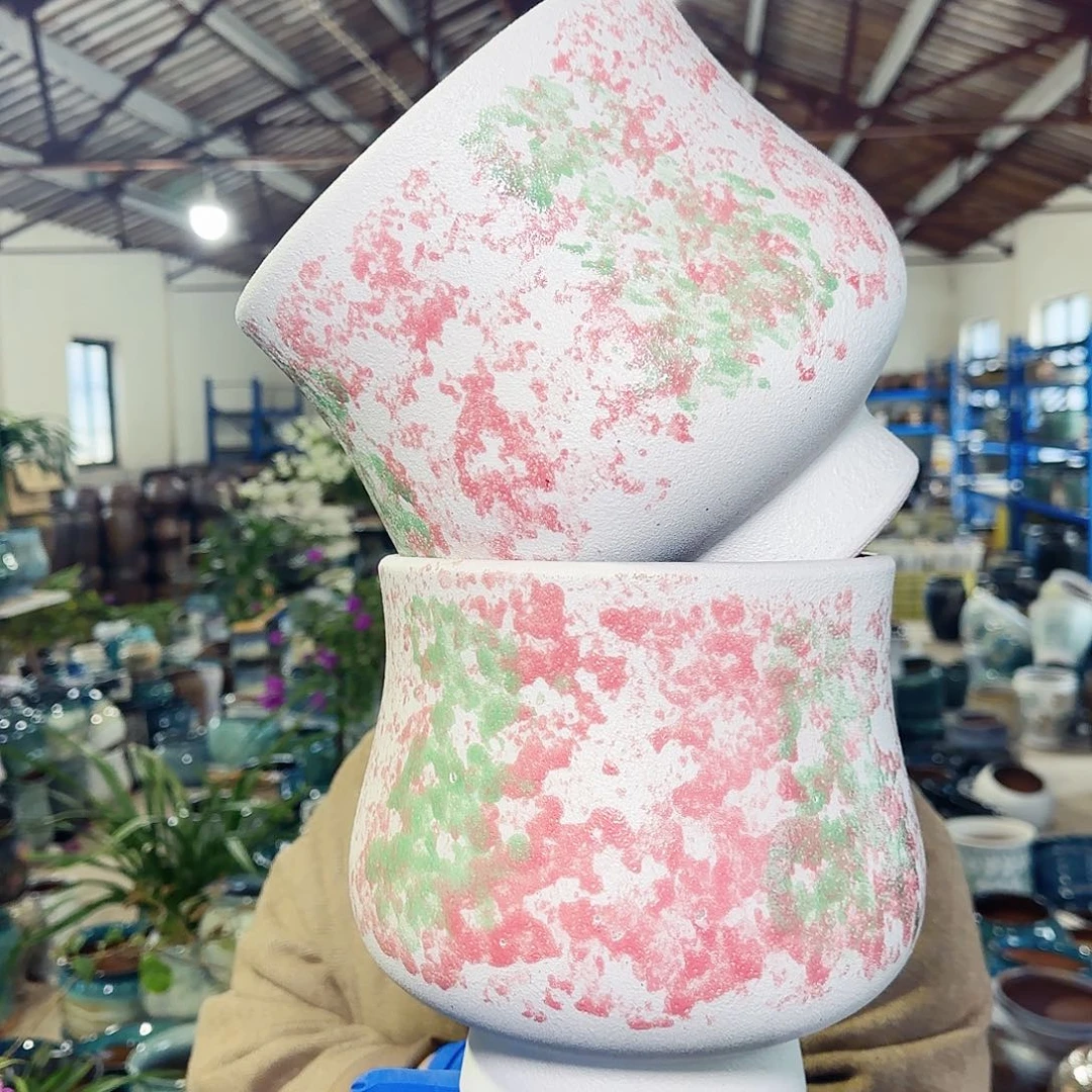 紫砂花盆高20口19