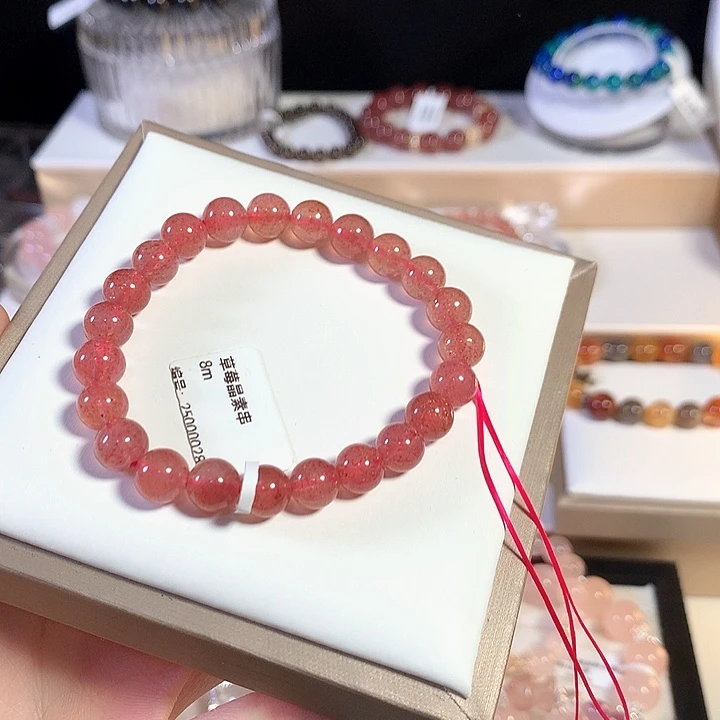 水晶手链未镶嵌草莓晶素串