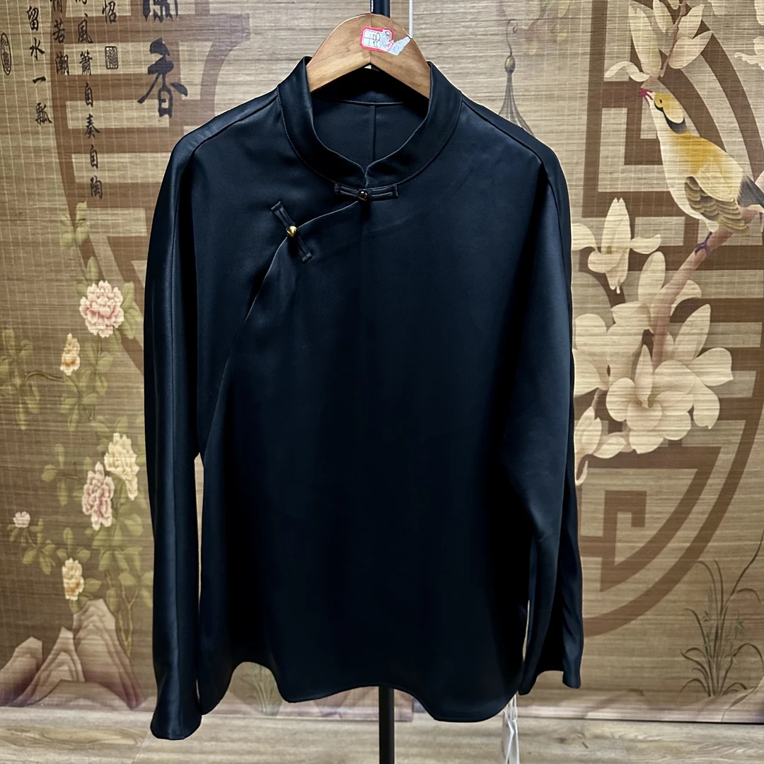 洋    新中式 湖丝段 皮子料衬衣 2310388