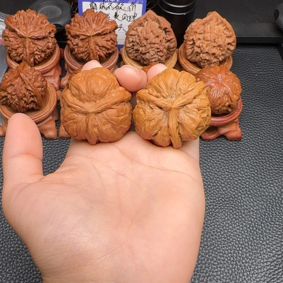 把件文玩核桃蛤蟆头三棱 39尺寸