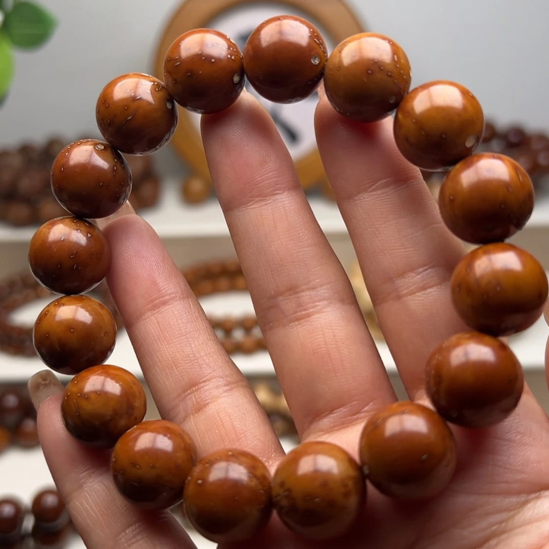 紫金鼠手串半实心光珠14.5