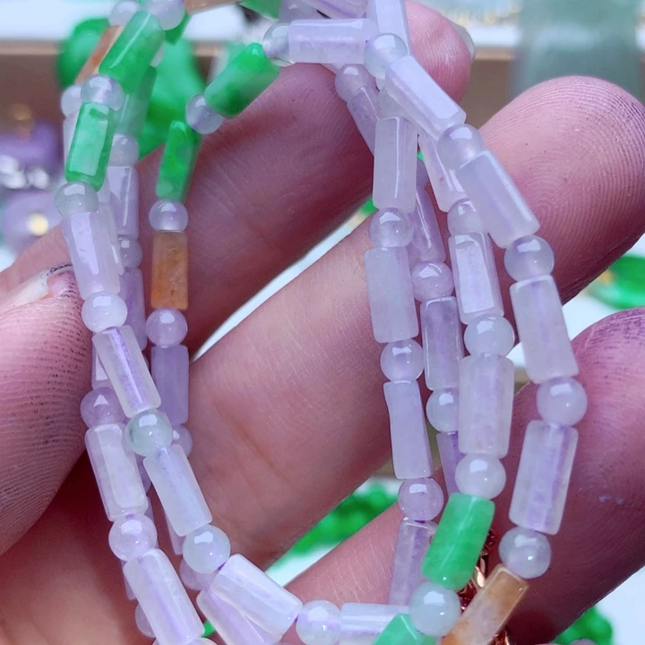 翡翠未镶嵌毛衣链