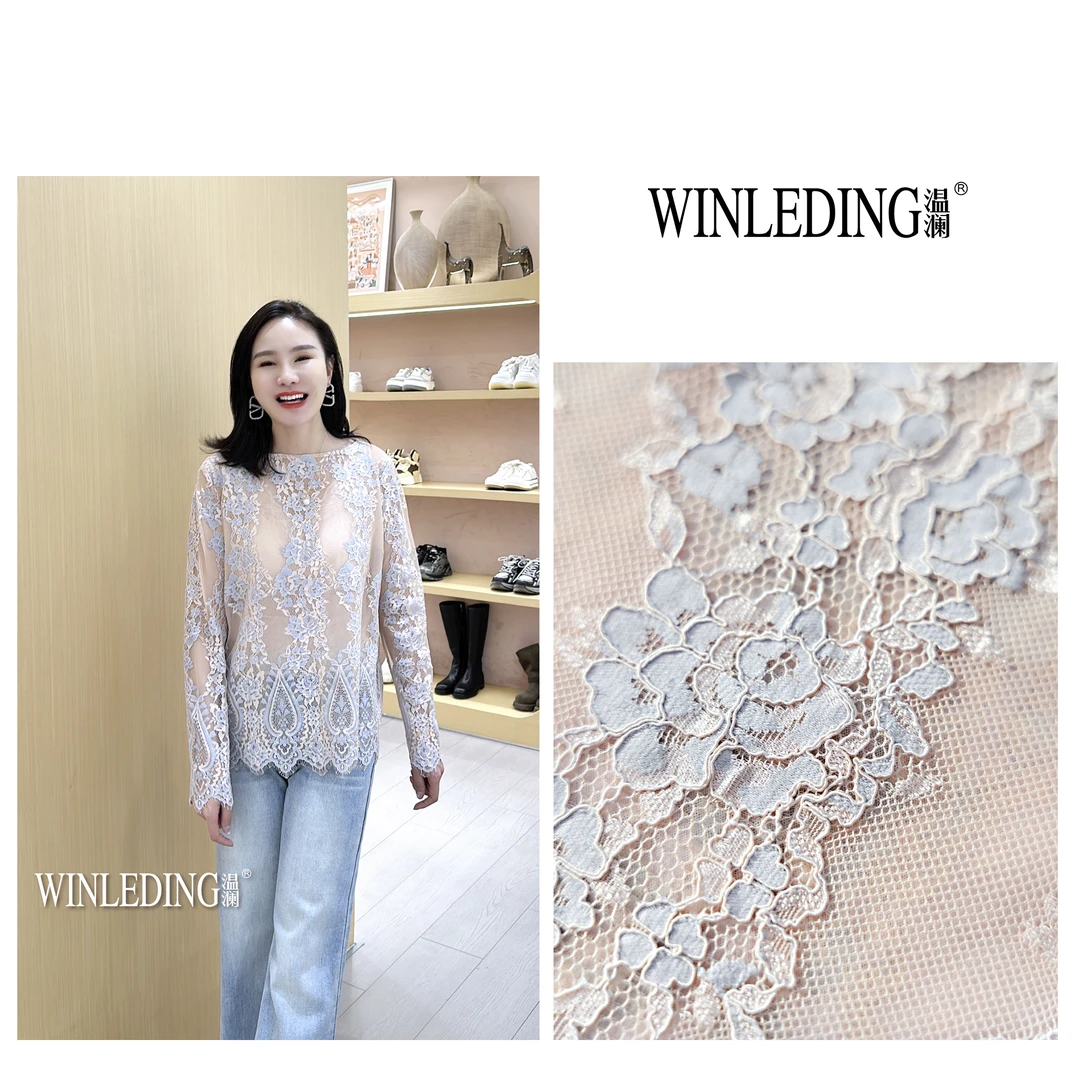 温澜服饰·雅“初妆”圆领蕾丝花边20513