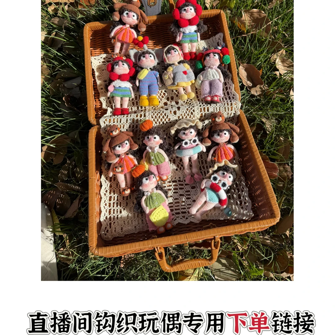 直播间手工钩织毛线玩偶下单，no退no换针织针织玩偶钩织玩偶毛绒