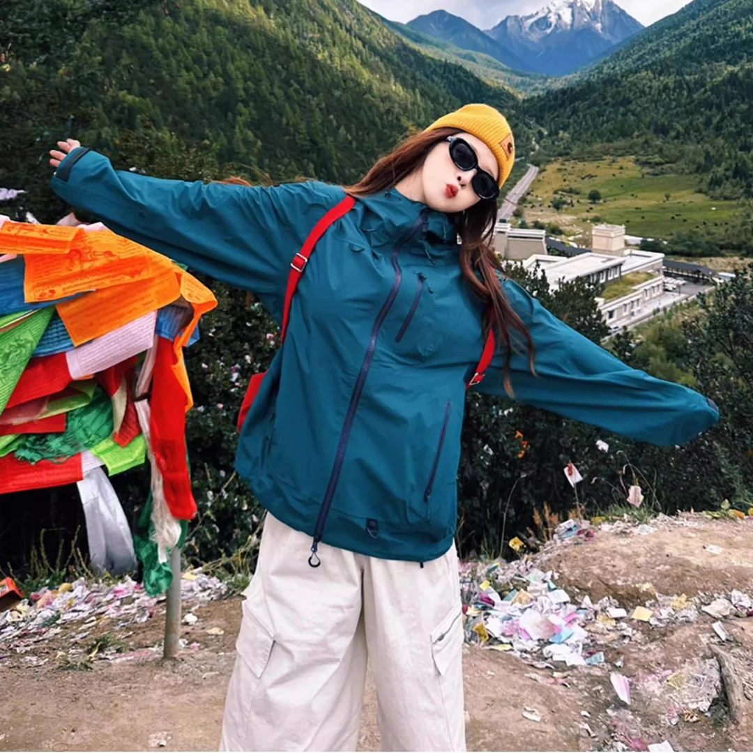 VALVOELITE冲锋衣男女款春秋季户外防风防水登山服百搭夹克外套