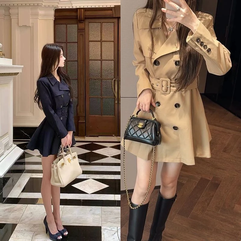 【mimius】P 英伦风设计感收腰气质风衣（含腰带）G07440