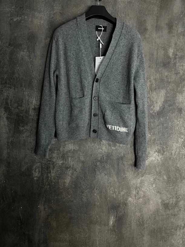 全新未使用 WE11 DONE M码*1/羊毛logo开衫/01268