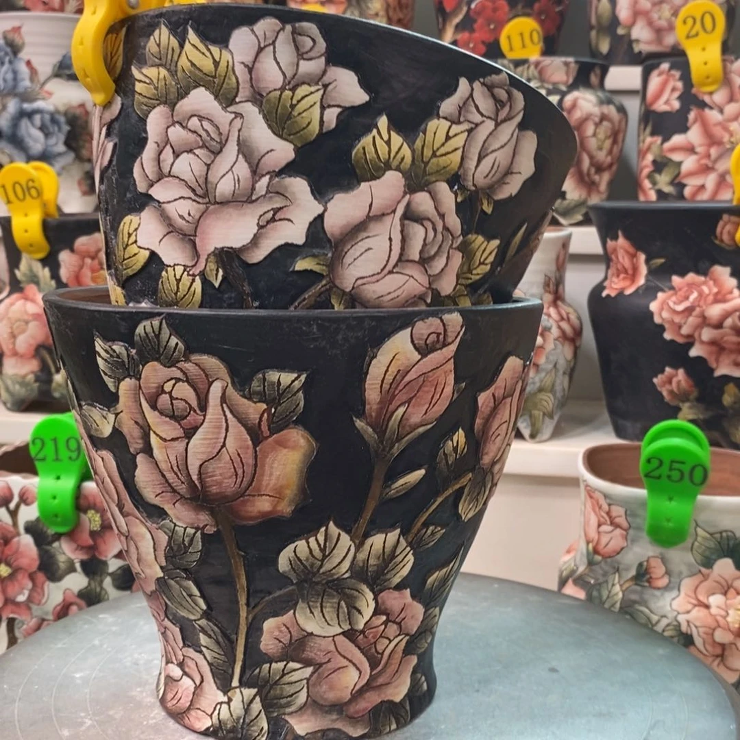 幸***～紫砂花盆水晶花盆82