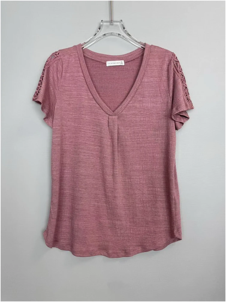 短女袖宽松短袖上衣9036