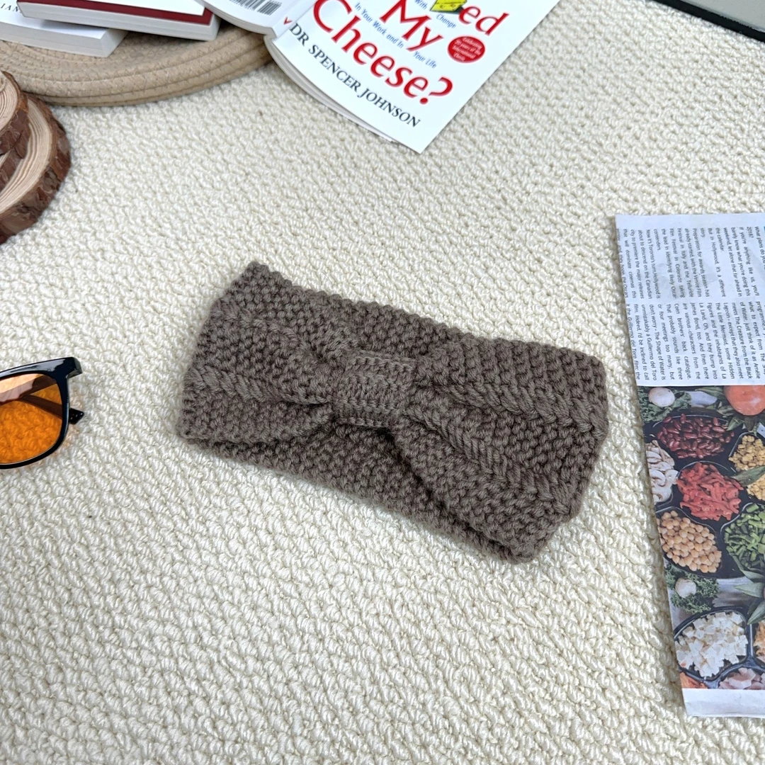 2024冬季新款纯色针织百搭头箍发箍8000