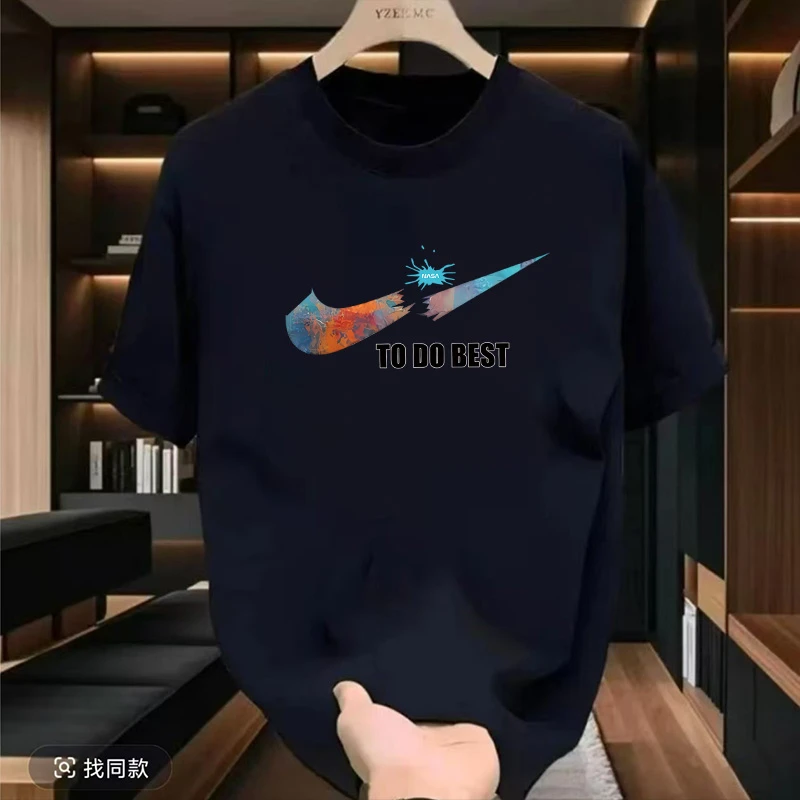 【一折粉丝福利】夏季潮牌印花男女同款百搭圆领T恤