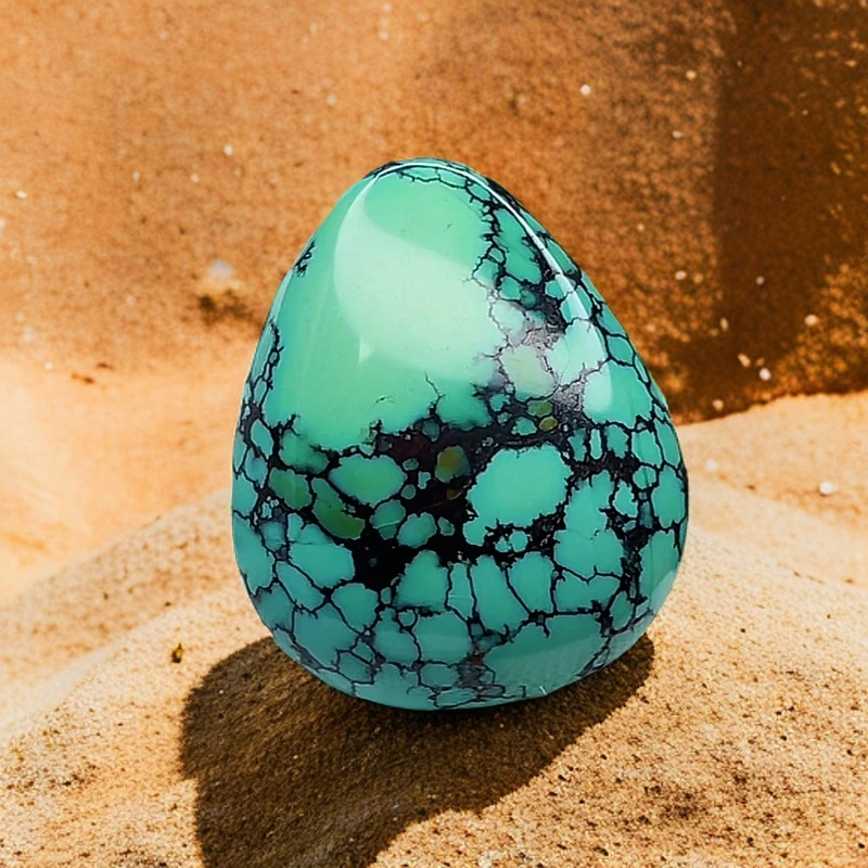 绿松石三通湖北原矿吊坠