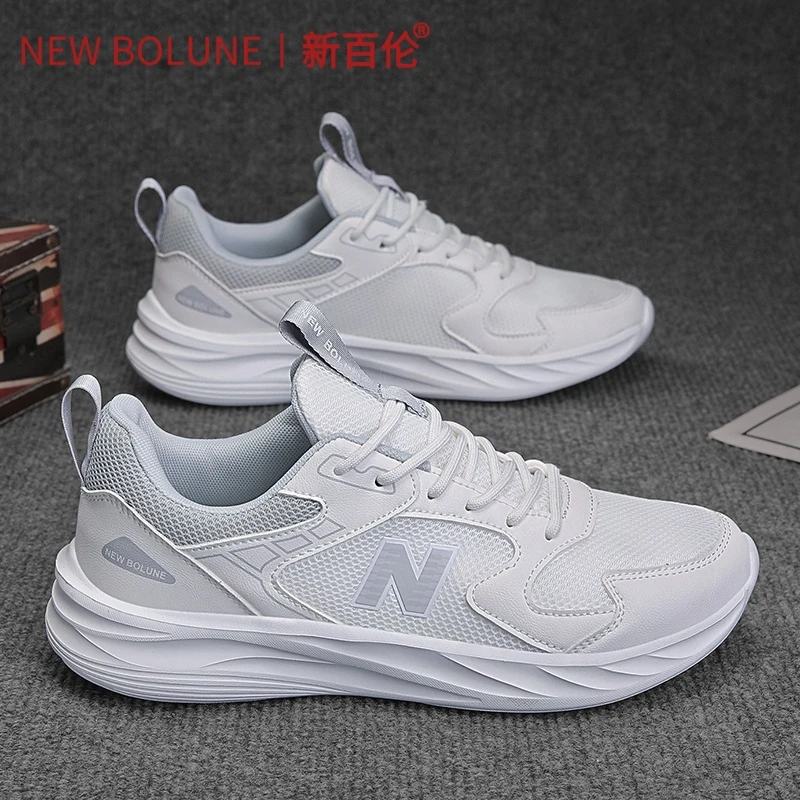 新百伦男鞋夏季透气轻便网面跑步运动鞋男士休闲百搭情侣小白潮鞋