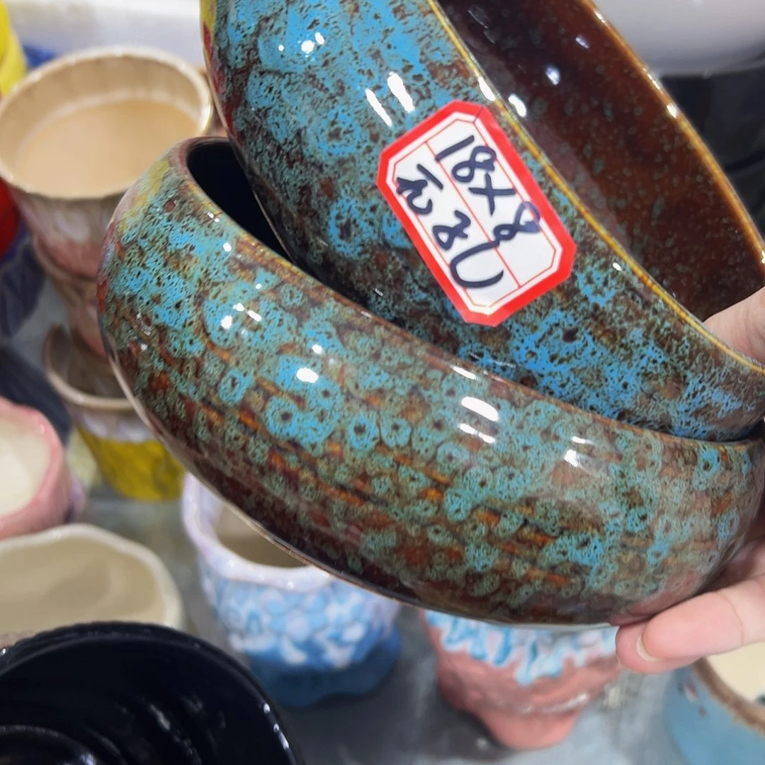外贸尾单陶瓷花盆凑10米包邮