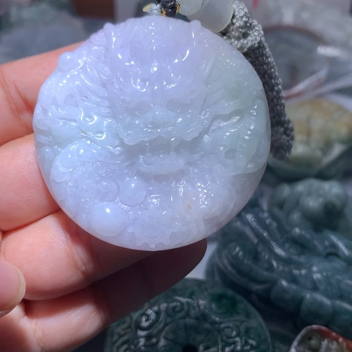 翡翠未镶嵌颈饰保真天然A货翡翠