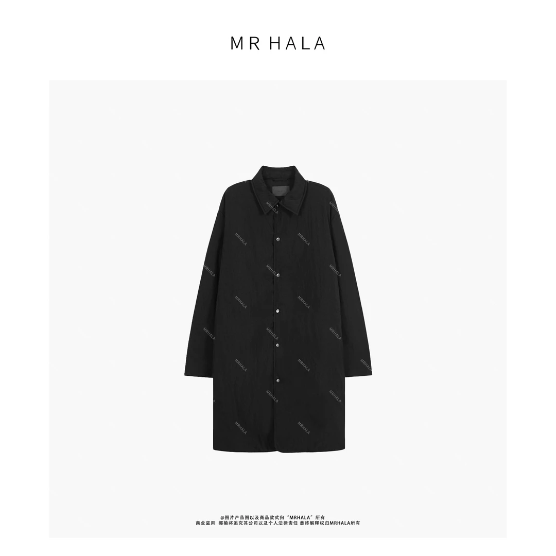 MRHALA尚仁记忆面料夹棉中长外套女LW40627
