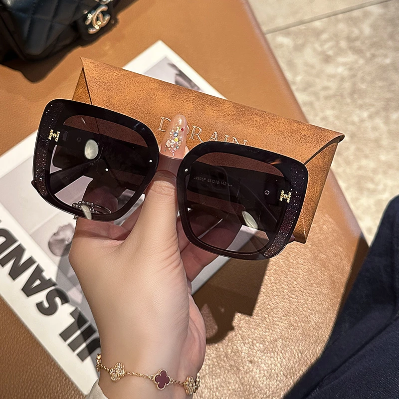 朵澜新品轻奢经典高清偏光大框太阳镜网红女款防紫外线大脸显小