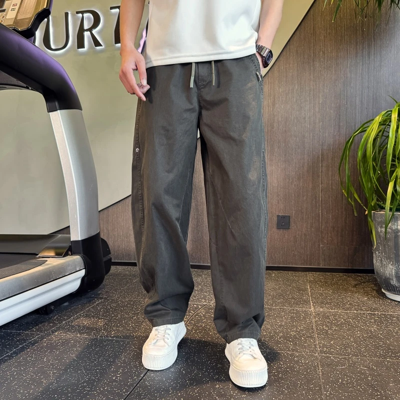 透气宽松型爆款夏季牛仔裤潮休闲裤九分长裤裤子阔腿裤子百搭薄款