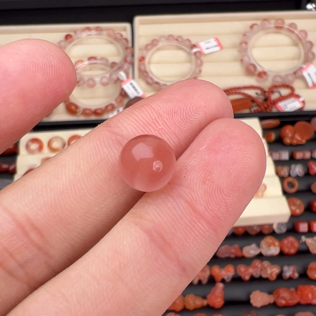 南红玛瑙未镶嵌川料圆珠9.1mm