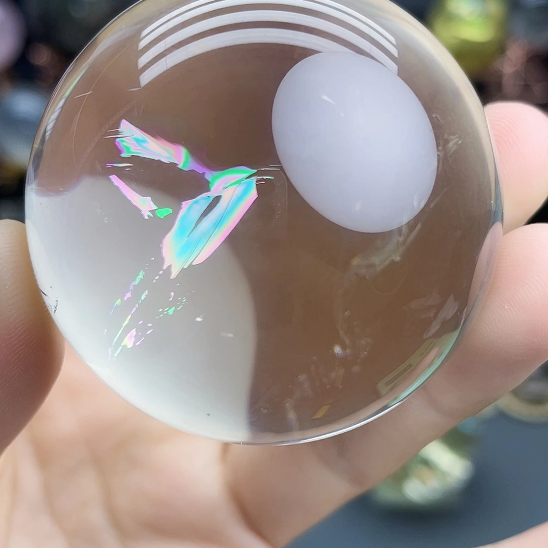 未镶嵌珠宝半成品水晶天然白水晶51.2mm