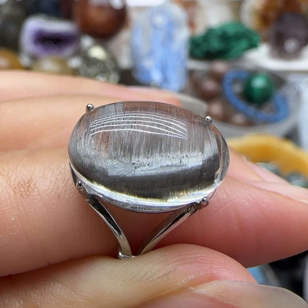 银S925镶嵌珠宝半成品水晶