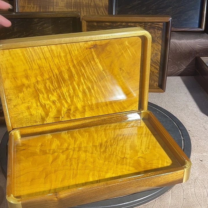 金丝楠盛****)金丝楠木枯木文盘一对