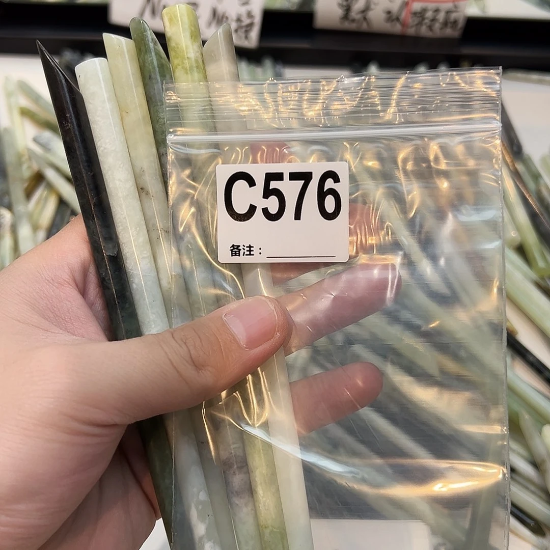 D****未镶嵌蛇纹石玉发饰
