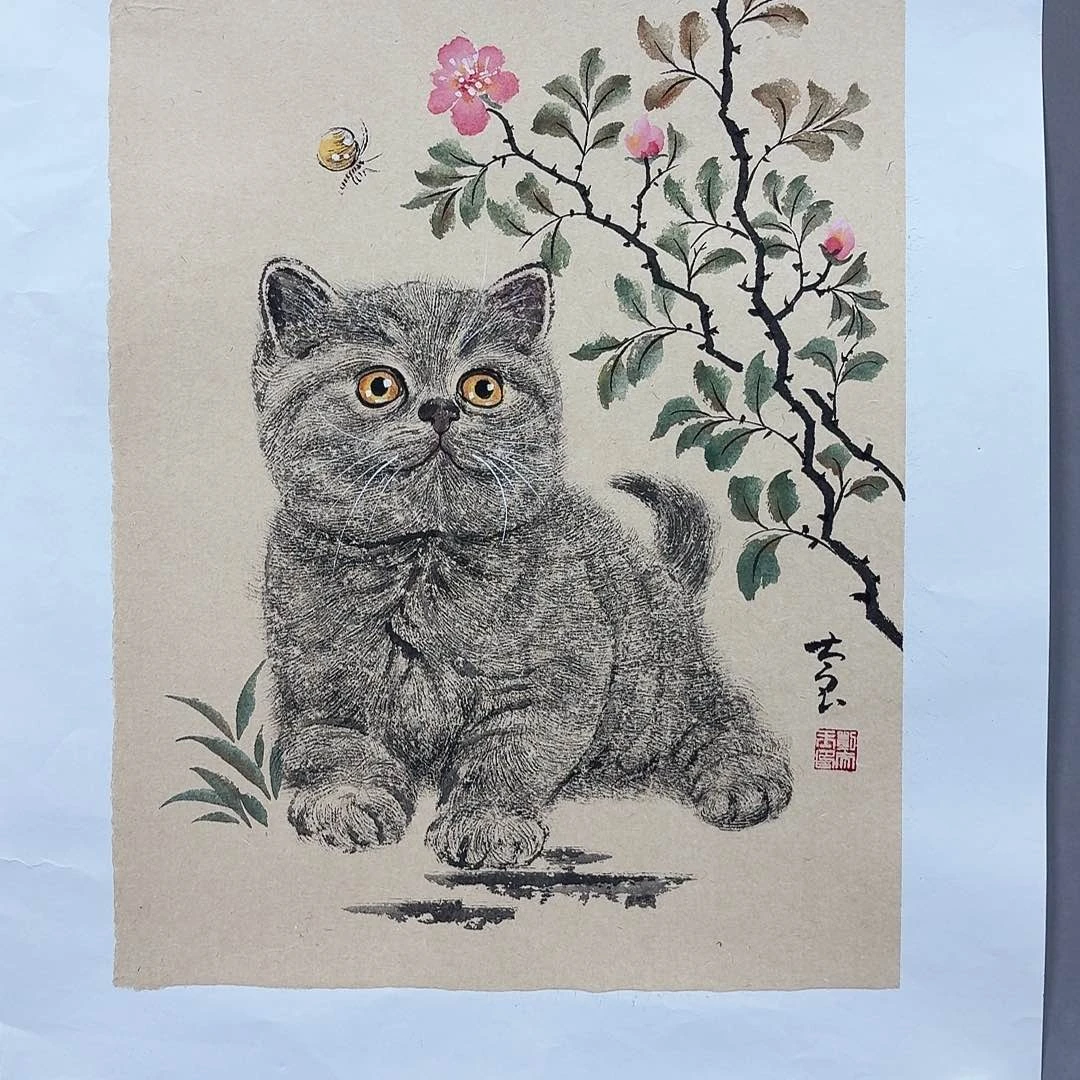 国画亲笔手绘放心去藏