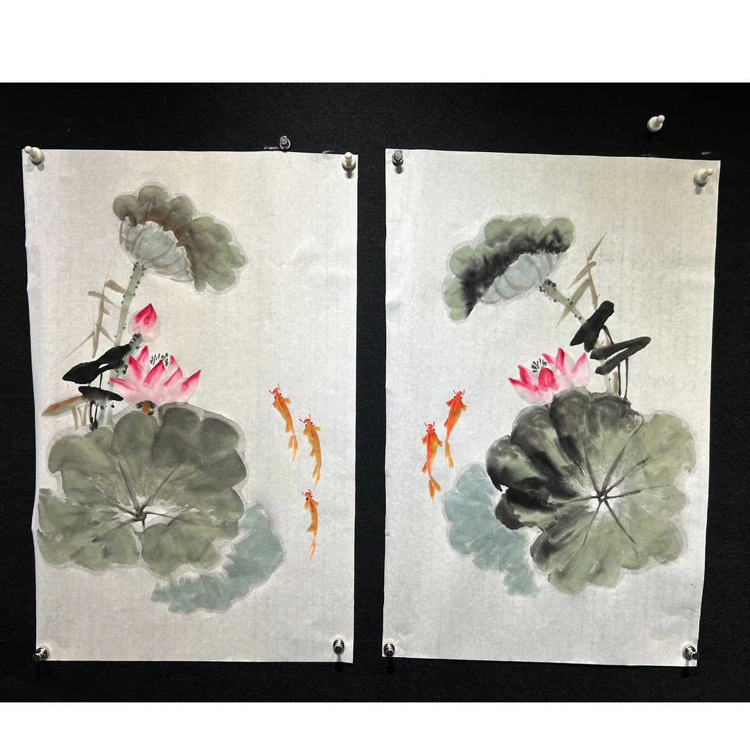 【荷】张静老师书画作品-横版 画芯：70*45