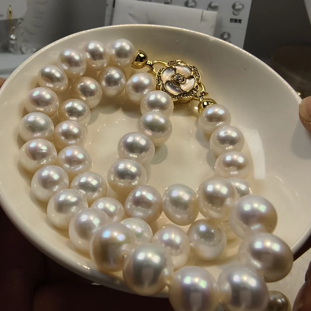 项链淡水珍珠银S925镶嵌