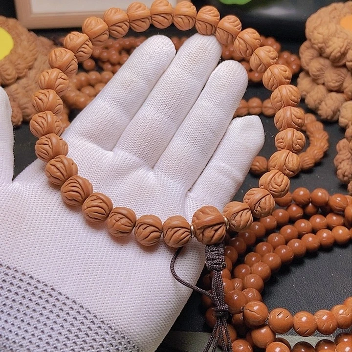 桃核手串随***乐龙纹桃核