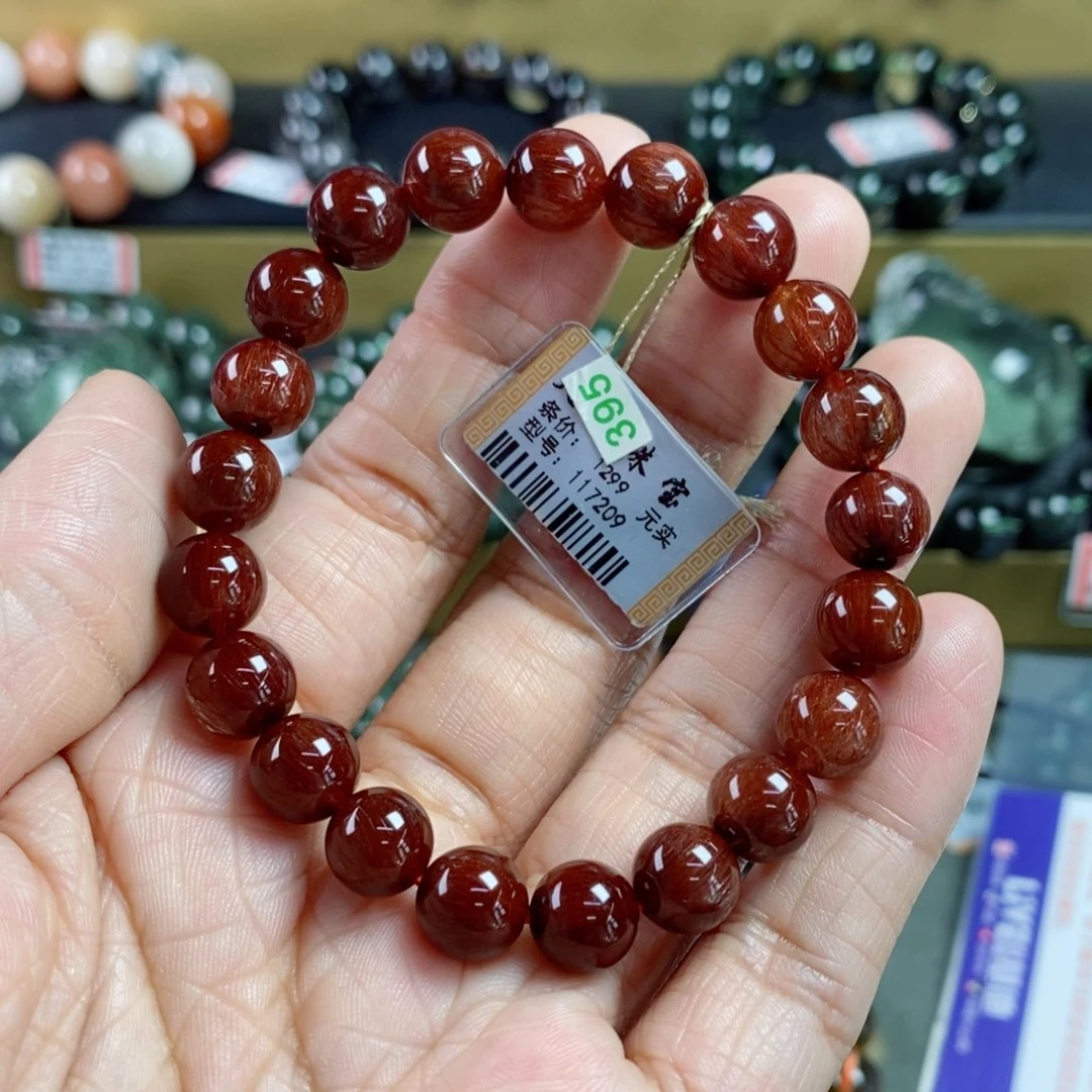 水晶手链未镶嵌七**崽红发晶手链117209
