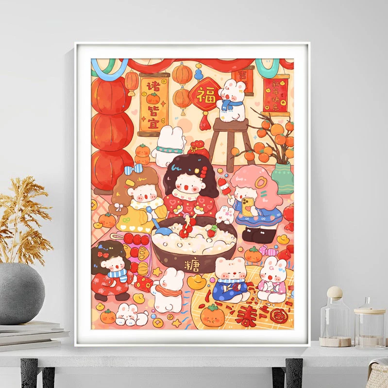 美林十字绣定制：熬糖 大格四股线：80×65cm（）