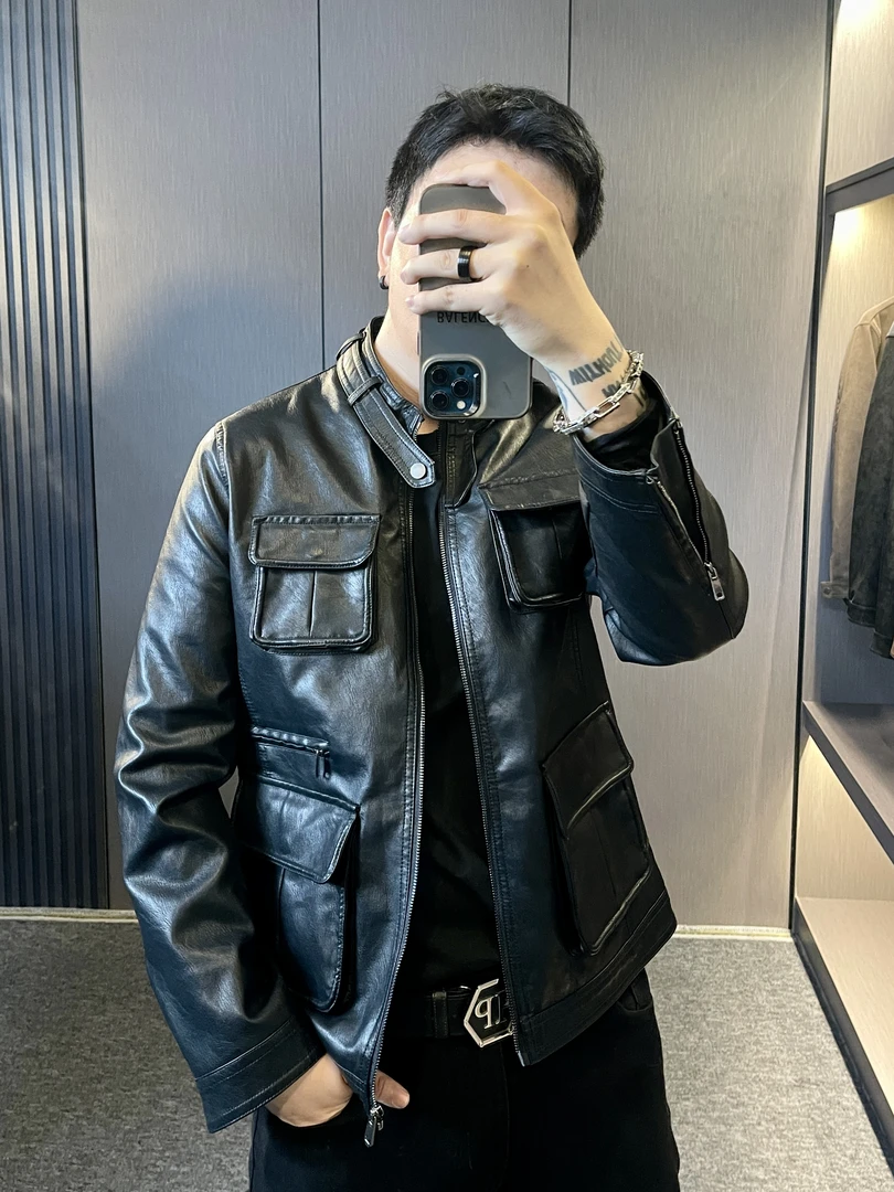 【楠先生】2025皮衣外套男潮牌机车服痞帅高级感休闲服潮牌男装外套