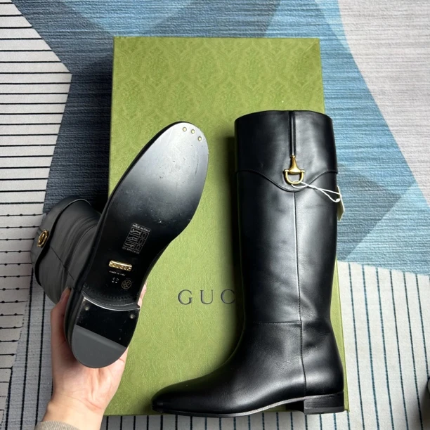 未使用 GUCCI/古驰 古驰黑色长筒靴三六码